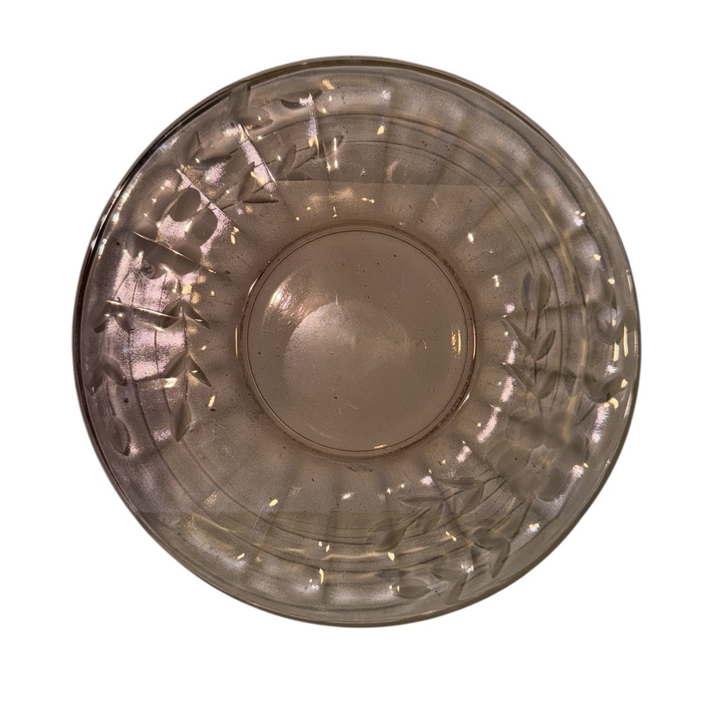 Set of 5 Vintage 1930’s Pink Depression Glass Plates - Federal Patrician Floral - Picture 5 of 7